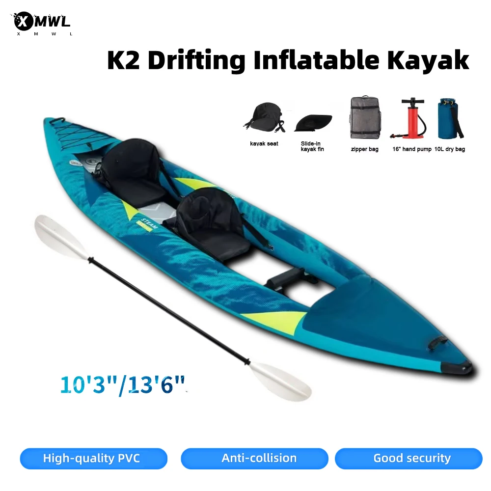 Fishing Boat Seat - Aufblasbares Kanu-Kajak für 1-2 Personen, 840D