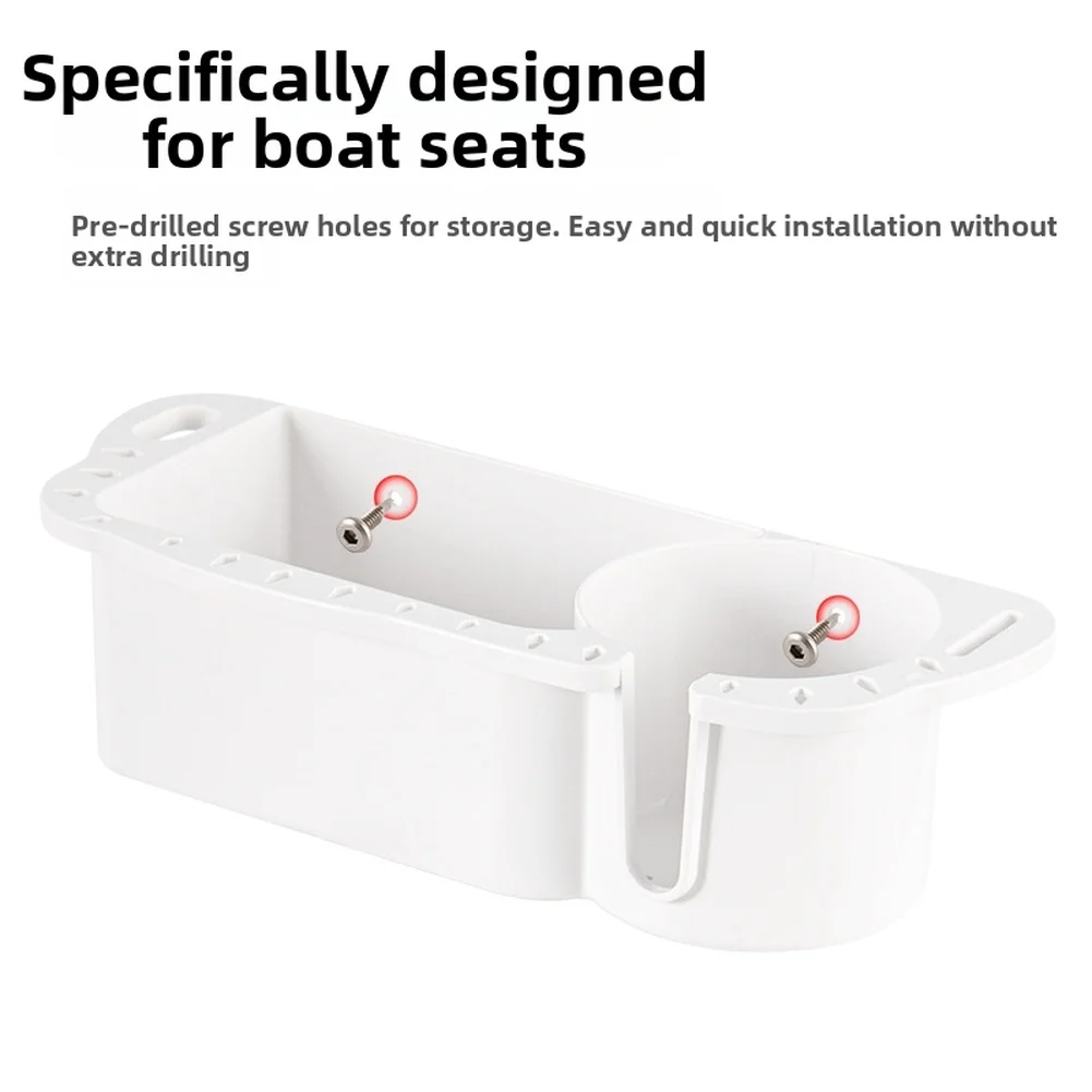 Fishing Boat Trailer - ABS-Angelbehälter, Angelgerätebox, zweireihige Entwässerungslöcher, vorgebohrte Schraubenlöcher